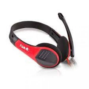 CASQUE D'ÉCOUTE FILAIRE STÉRÉO AVEC MICROPHONE ROUGE *PRODUIT NEUF* HAVIT ( HV-H2105D )