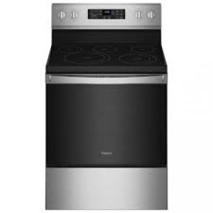 CUISINIÈRE ÉLECTRIQUE À CONVECTION PAR VENTILATEUR AIR FRY DE 5.3 PI³ / 30" EN ACIER INOXYDABLE *PRODUIT NEUF* WHIRLPOOL