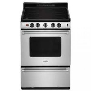 CUISINIÈRE ÉLECTRIQUE DE 2,96 PI³ / 24" EN ACIER INOXYDABLE *PRODUIT NEUF* WHIRLPOOL