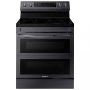 CUISINIÈRE ÉLECTRIQUE WI-FI DE 6,3 PI³ À CONVECTION FLEXDUO AIR FRY EN ACIER INOXYDABLE NOIR SAMSUNG