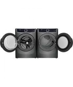 Ensemble Laveuse à Chargement Frontal De 5.2 Pi³ + Sécheuse Électrique à la Vapeur De 8.0 Pi³ Titane Electrolux ( ELFW7537AT / ELFE753CAT )