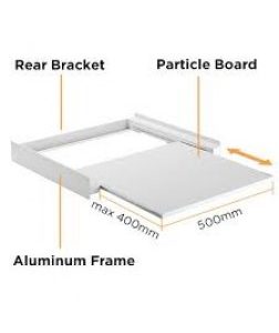 Ensemble de Superposition avec Tablette Coulissante pour Laveuse et Sécheuse de 24 Pouces de Largeur DJ STYLE ( WDS-01 )